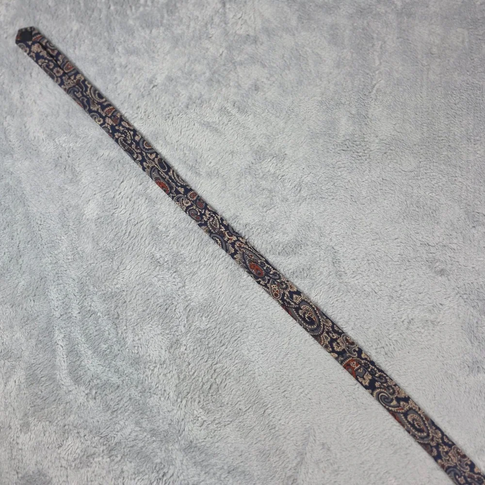 Nordstrom Mens Navy Blue Paisley Silk‎ Necktie Classic Formal Business 59